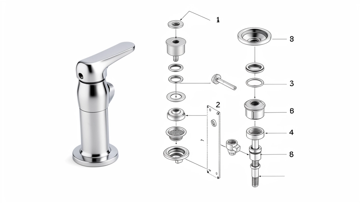 budowa baterii zlewozmywakowej z mieszaczem