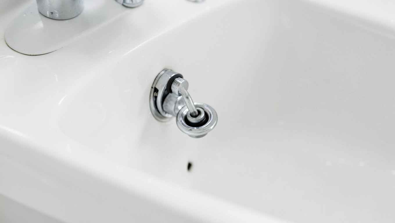 montaż korka automatycznego do umywalki