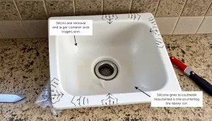 Demontaż zlewozmywaka granitowego