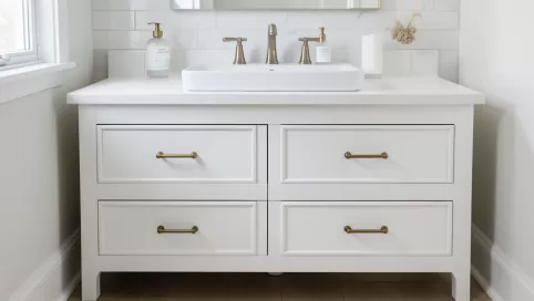 jak zrobić szafkę pod umywalkę z komody