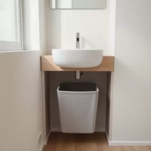 Kosz na pranie pod umywalką