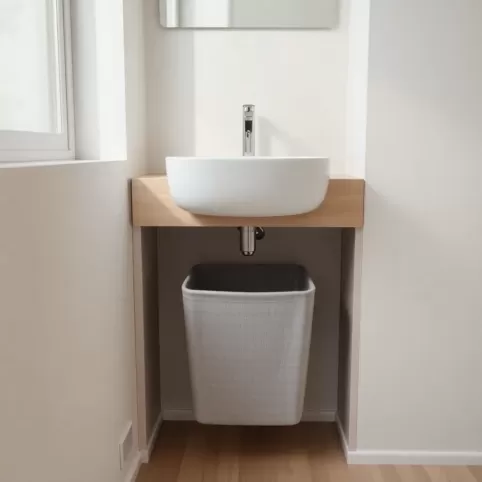 Kosz na pranie pod umywalką