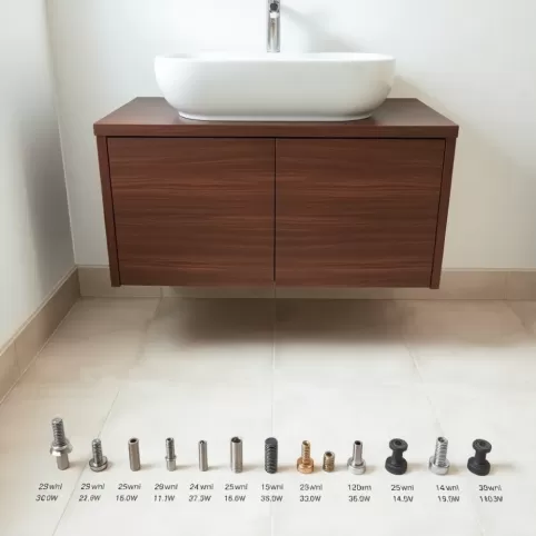 Na jakie kołki powiesić szafkę z umywalką