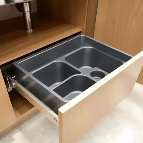 Wysuwane kosze na śmieci pod zlewozmywak 60