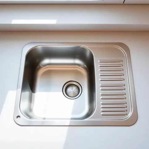 Zlewozmywak jednokomorowy z ociekaczem do szafki 60 cm