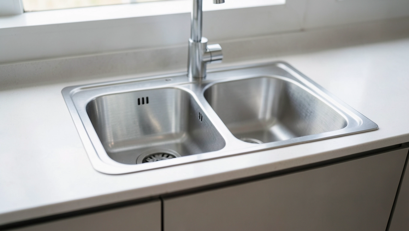 zlewozmywak dwukomorowy nakładany na szafkę 80x60 z ociekaczem